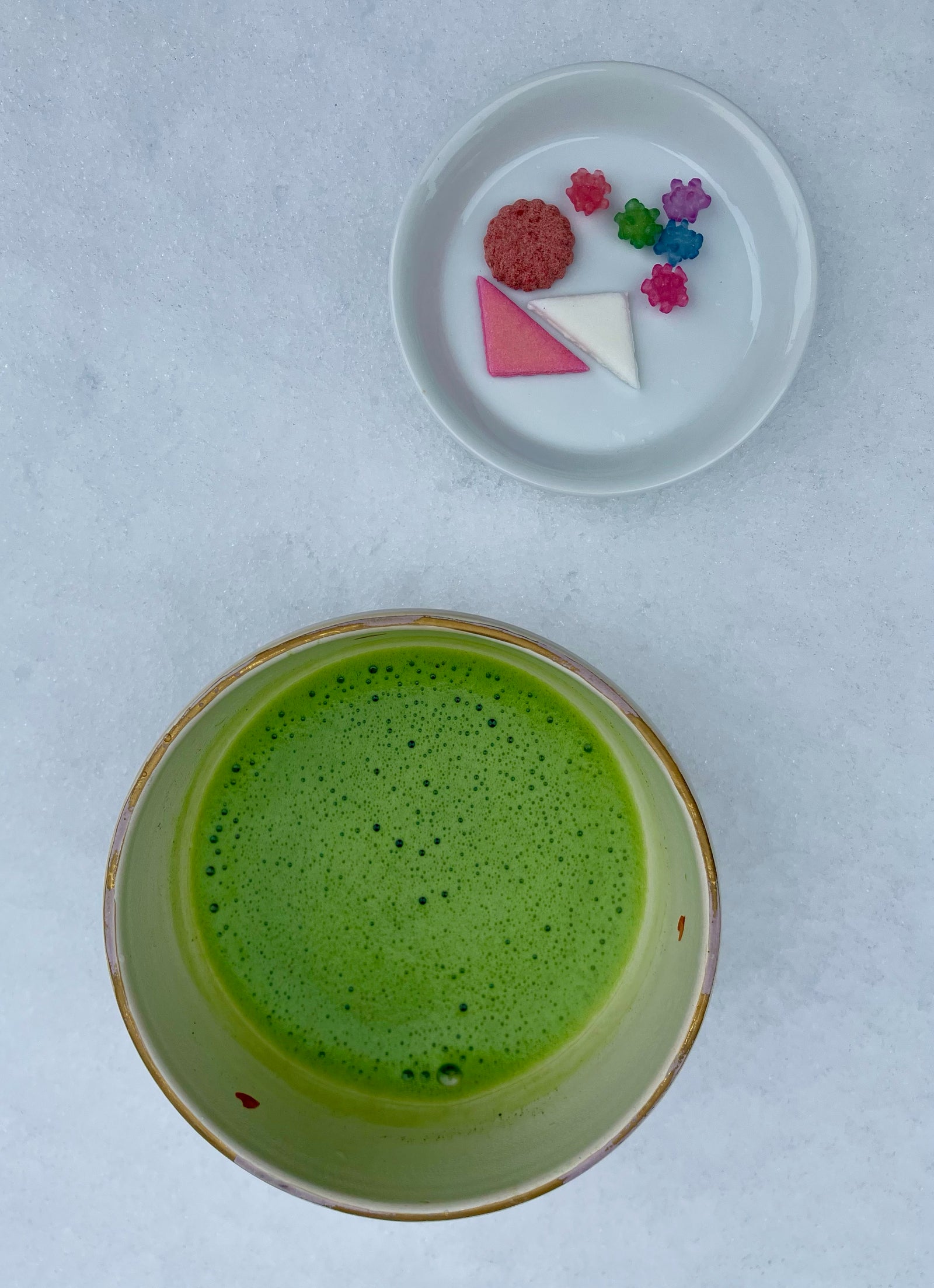 Matcha in snow