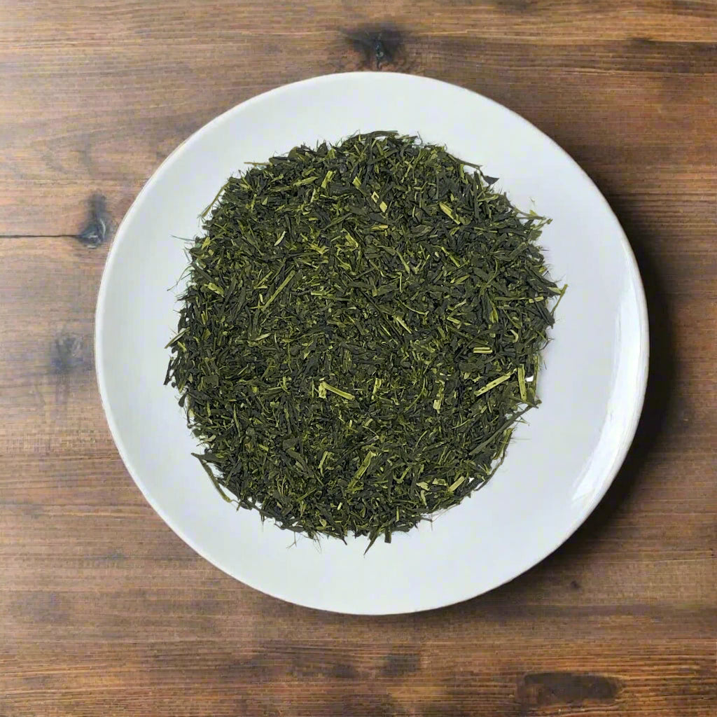 #0334.K2 JAかごしま茶業:知覧茶深蒸し荒茶、茶畑アフタヌーンティー