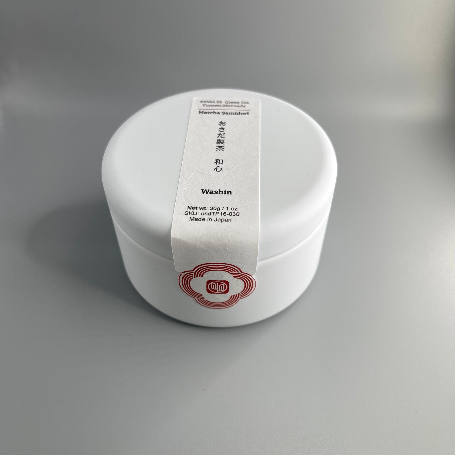 0564.S5OsadaTea.Samidori Matcha Washin JapaneseSpirit Mountain Grown in Tenryu Shizuoka in gift can