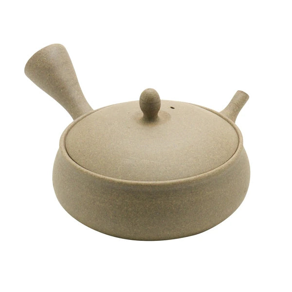 Gyokkou Kiln (F320, Limited): Flat Yakijime Tokoname Kyusu -teepannu (250 ml) 玉光焼〆平急須
