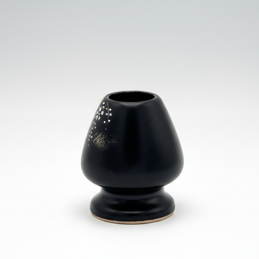 Nagomi: Chasen Holder, Bamboo Whisk Stand (Moonlit Night with Cherry Blossoms, 桜月夜)