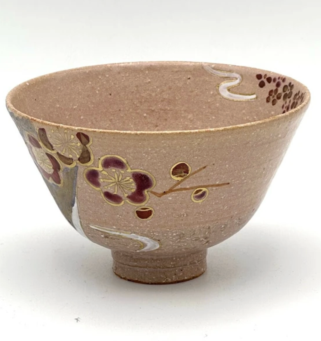 Nagomi: Kyo-yaki Matcha Bowl (京焼抹茶碗 Ume & Mt. Fuji / 梅と富士山)