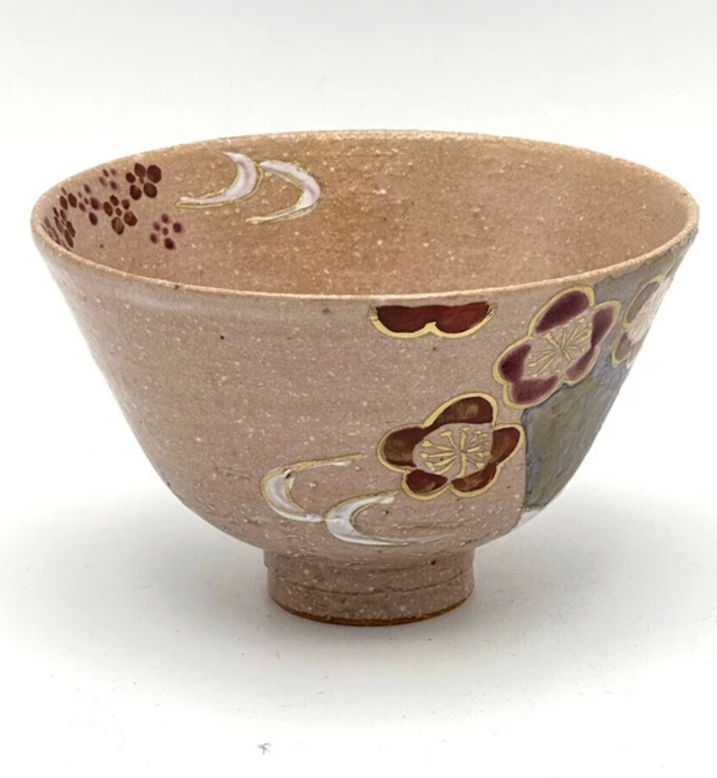 Nagomi: Kyo-yaki Matcha Bowl (京焼抹茶碗 Ume & Mt. Fuji / 梅と富士山)