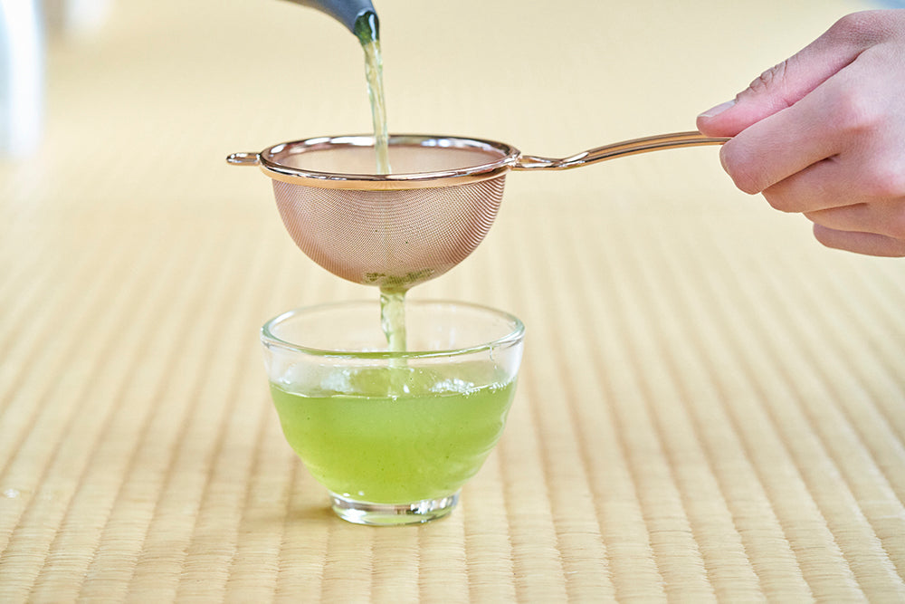 スリースノー:ステンレス茶こし(ピンクゴールド) 共柄茶こし