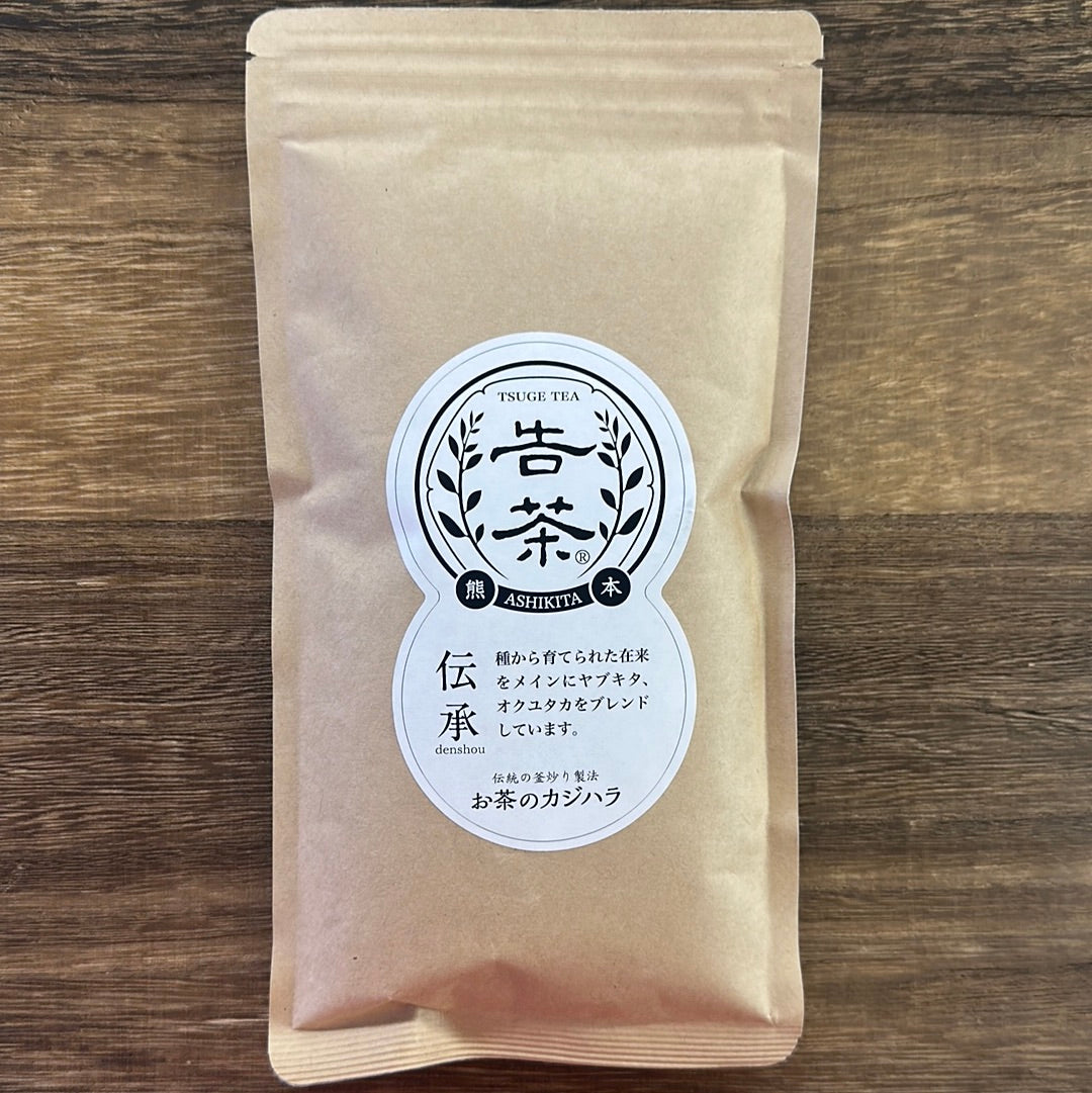 Kajihara Tea Garden #02: Densho, Kamairicha vihreä tee Kumamotosta 伝承 釜炒り茶