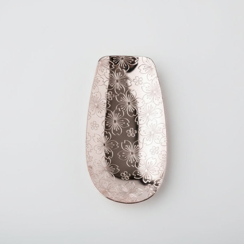 青芳:ステンレス茶匙 桜柄茶杓 ステンレス茶箕 さくら