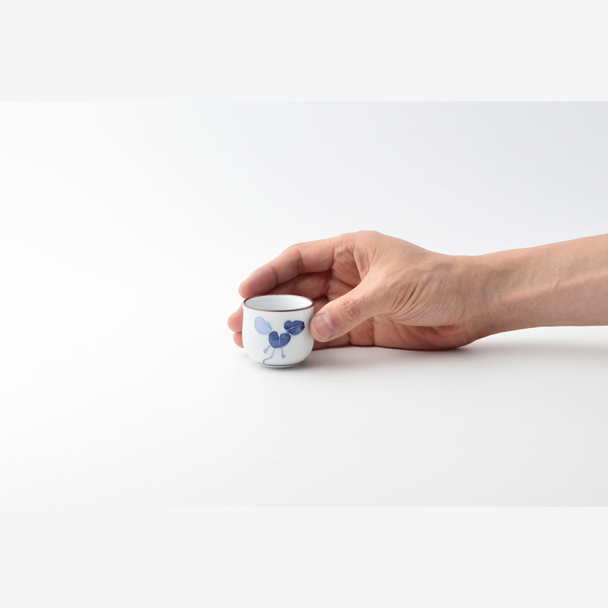 Saikai Ceramics: Hasamiyaki White Porcelain - Manryo Series - Sakazuki Style Guinomi Cup (50 ml)
