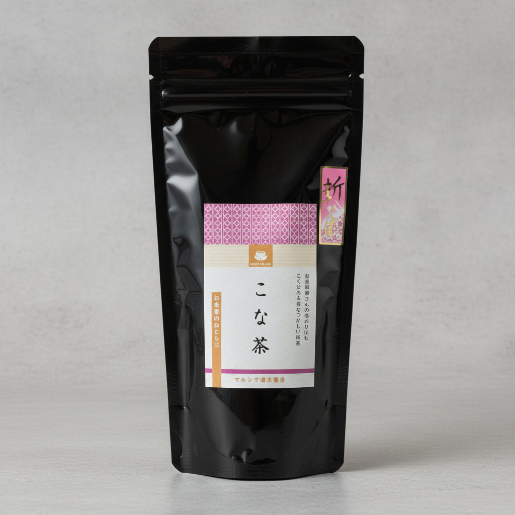 Marushige Shimizu -teetila: Konacha, Mie-Grown Green Tea Fannings こな茶 100g