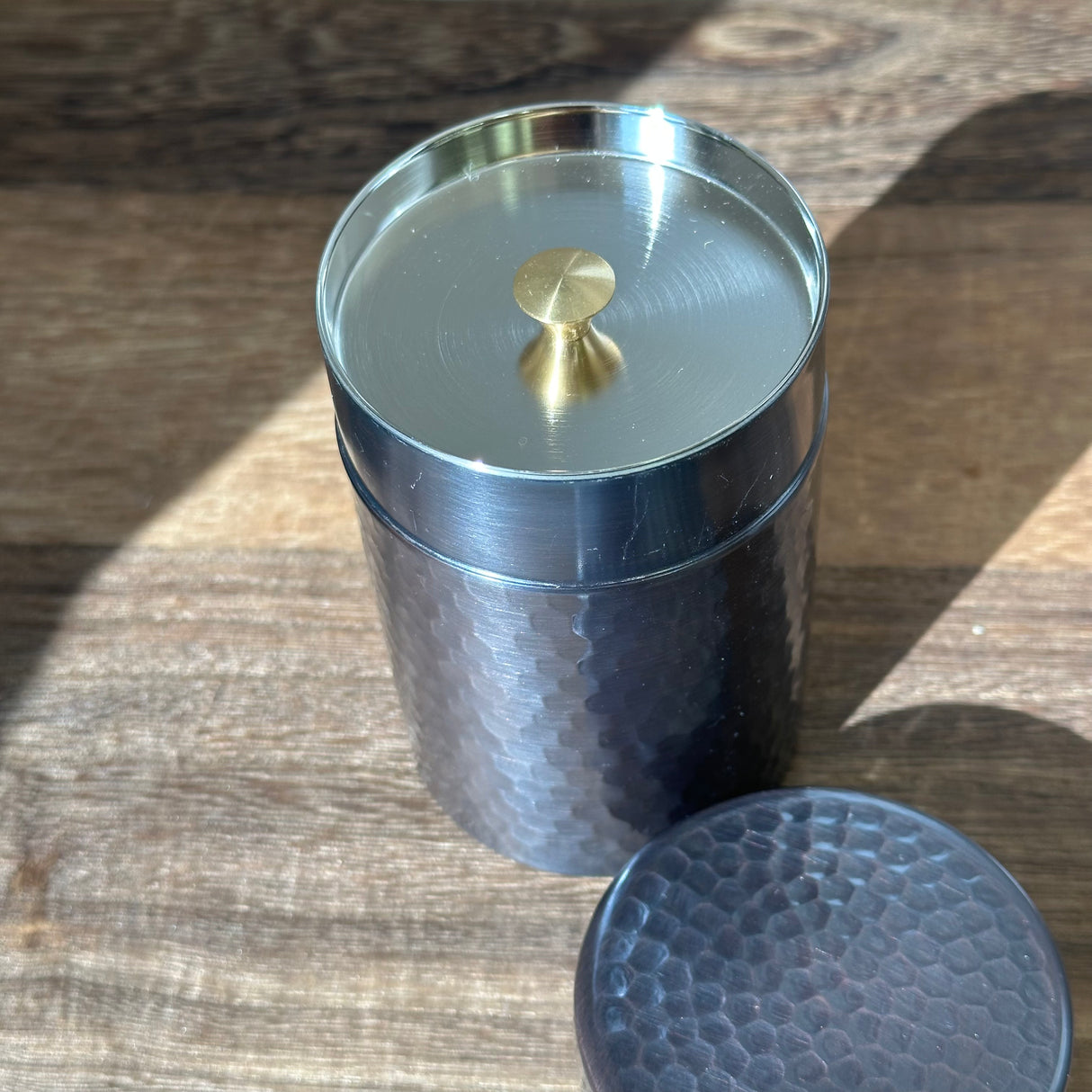 茶筒 ハンマートーン 銅 - KITSUSAKO