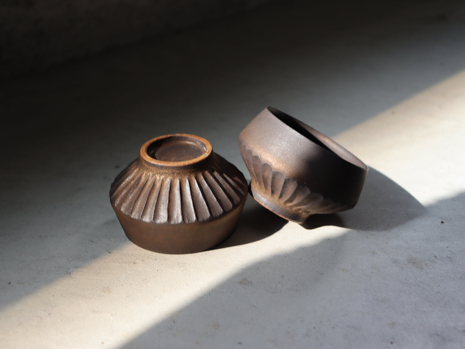 Emui: Handmade Bronzed Guinomi Cup