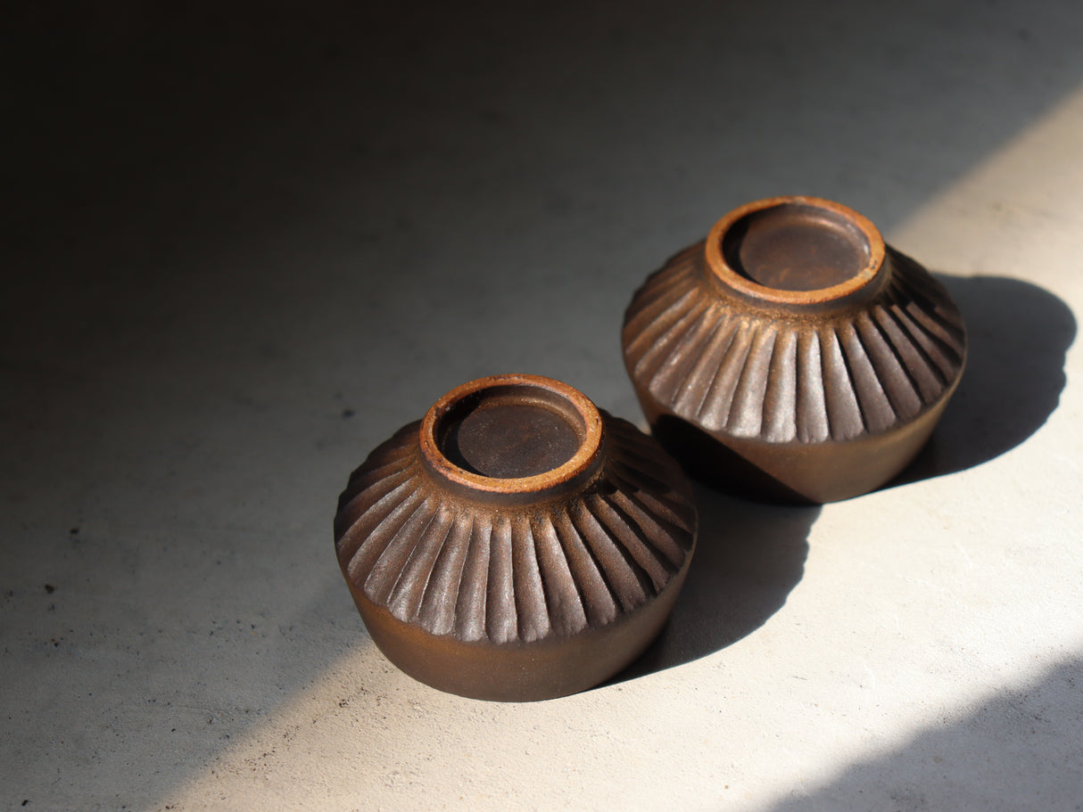 Emui: Handmade Bronzed Guinomi Cup