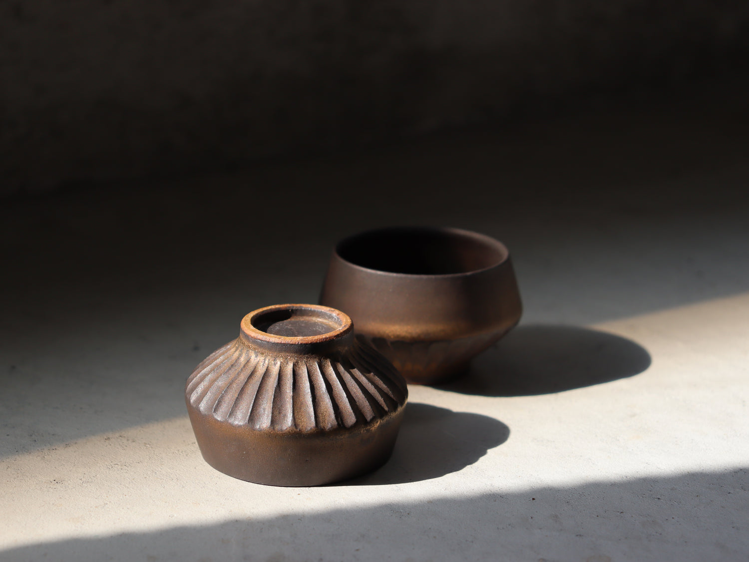 Emui: Handmade Bronzed Guinomi Cup
