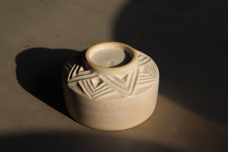 Emi Nakagawa: Handmade Matcha Bowl Hakuto 白灯 (White Lantern) - Star_1