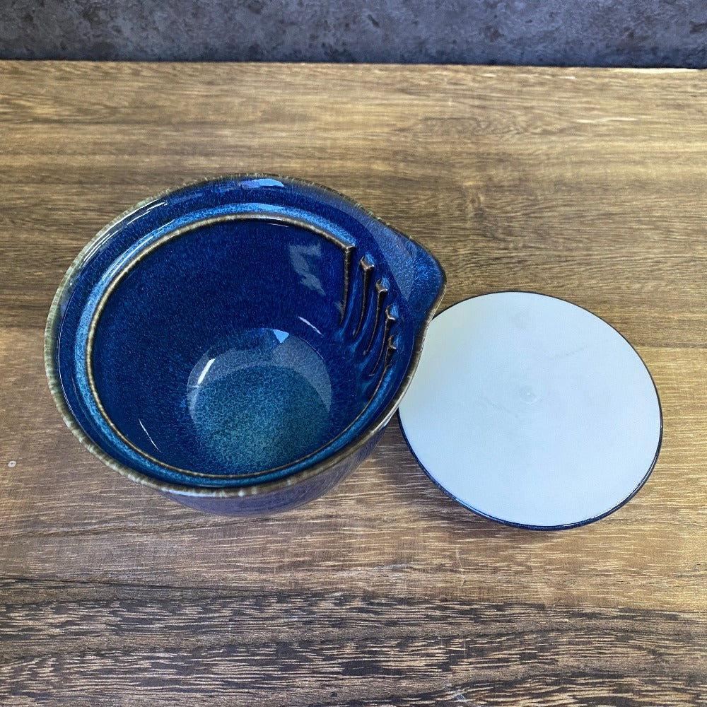 美濃焼 宝瓶 しぼりだし急須 (青 180ml)