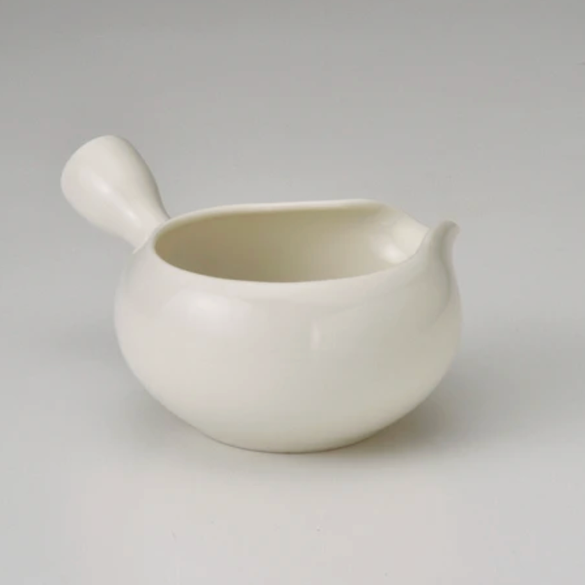 Mino Ware White Ceramic Yu-Samashi (tea water cooler) – Shokoen / 美濃焼 【晶光園】湯冷し yunomi.life