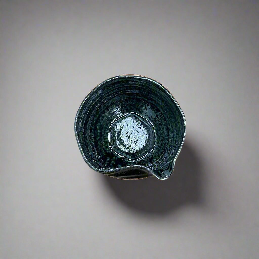 青安窯 萩イラボ 抹茶ボウル 注ぎ口付き 萩イラボパーティー抹茶杯