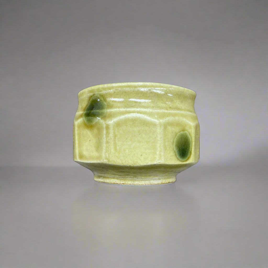 Seiangama: Handmade Mino-yaki Guinomi Cup 5 Piece Set with Wooden Box 手造り五様ぐい呑揃