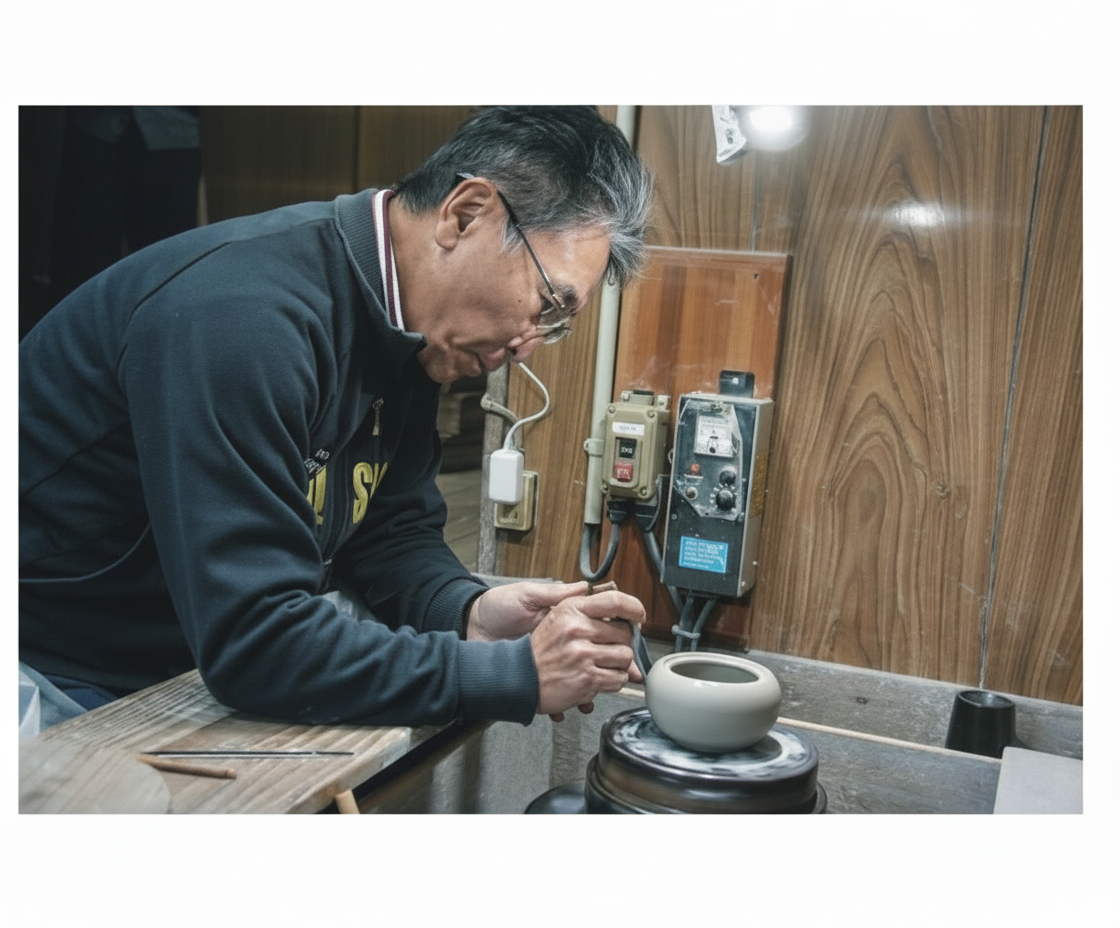 Takasuke Kiln (Y119) 高資陶苑: Tokoname Hohin Tea Pot, Sand Yellow, Ceramic Mesh Strainer 160 ml
