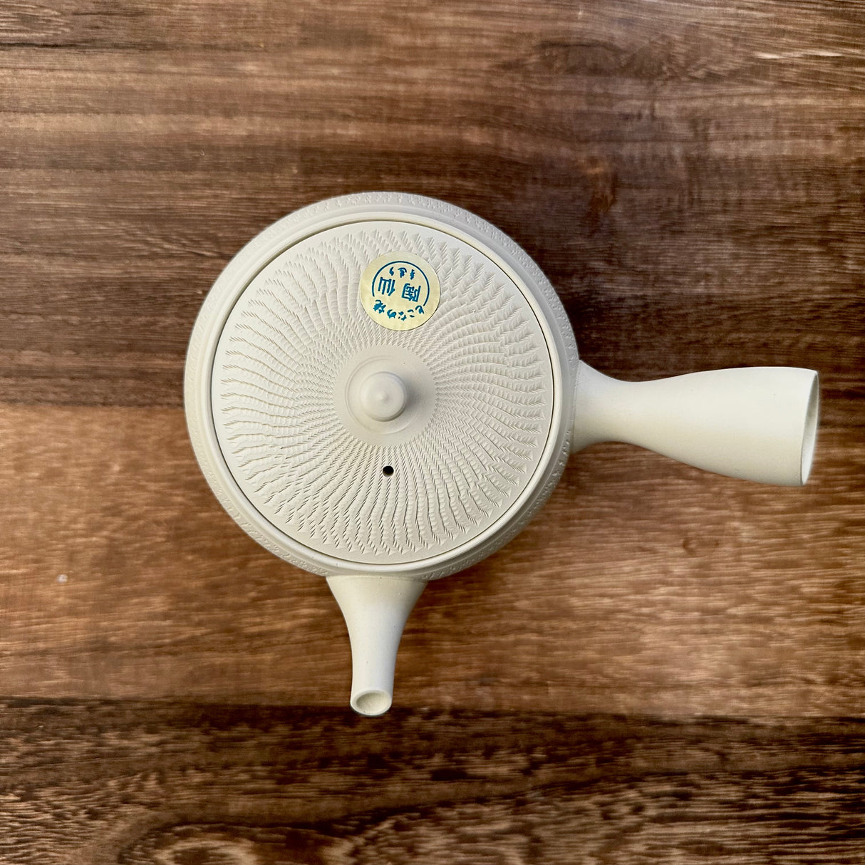 ヤマキイカイ F252/F251x2: 常滑白急須と湯呑2個のセット 常滑陶仙白茶器揃い