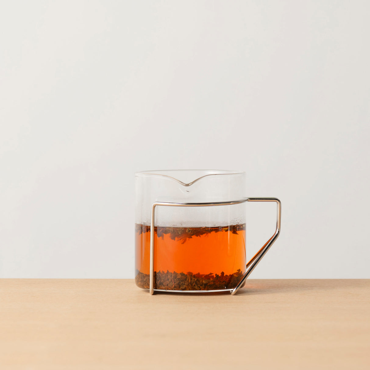 スリースノー:茶こしとガラス急須セット(ピンクゴールド)