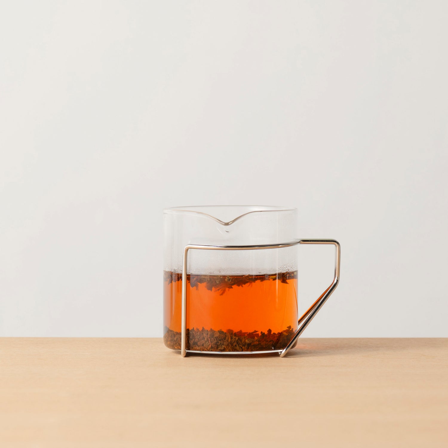 スリースノー:茶こしとガラス急須セット(ピンクゴールド)