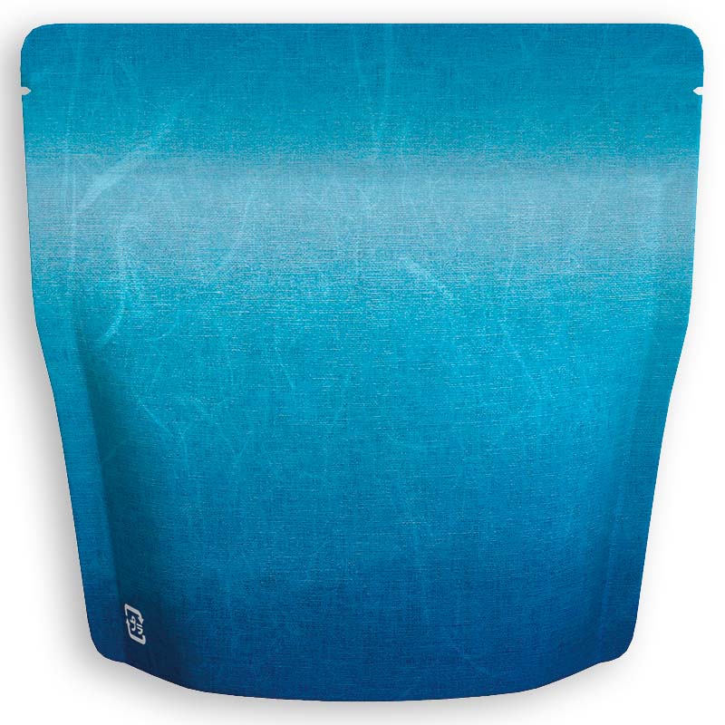 Yoshimura Pack 3723 Resealable Washi Paper Bag Blue Stripes 雲竜 縞