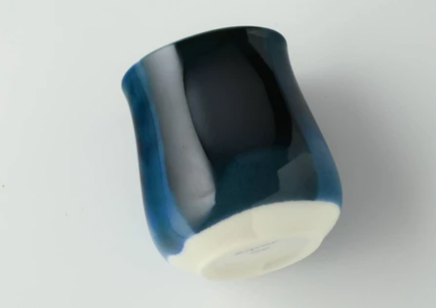 Miyama Minoyaki Oval Cup (musteensininen) ポット(インクブルー)