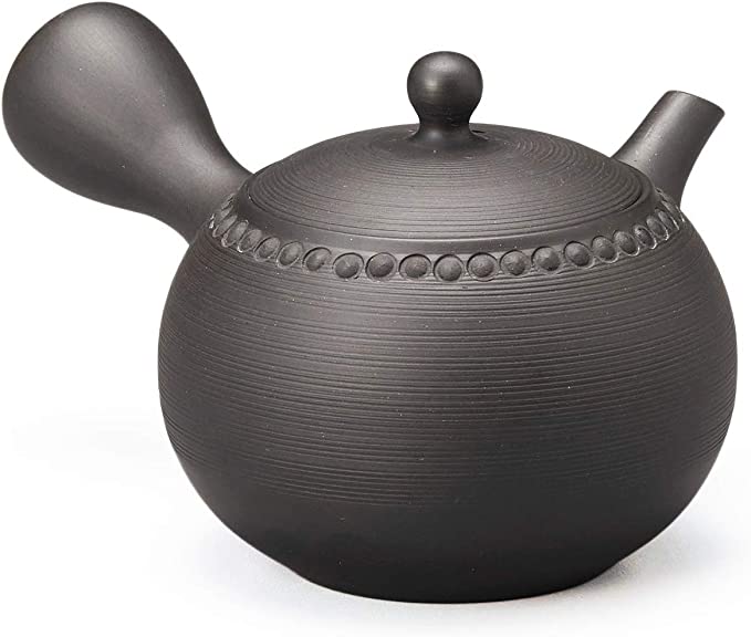 Shouhou Kiln M242: Tokoname Kyusu Tea Pot (190 cc) 常滑 昭萠黒泥小丸あられ 急須