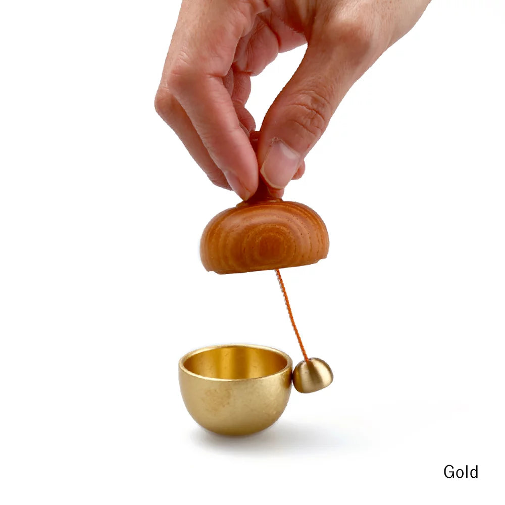 KUON - マドカシリーズ - ドングリン ミニシンギングベルボウル - ゴールドカラー