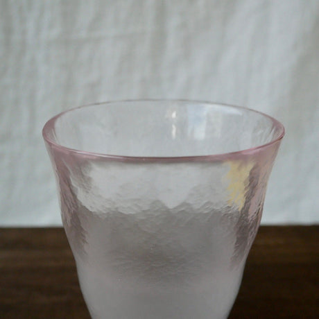 Frosted Beer Glass Pink by Toyo Sasaki Glass - Yunomi.life