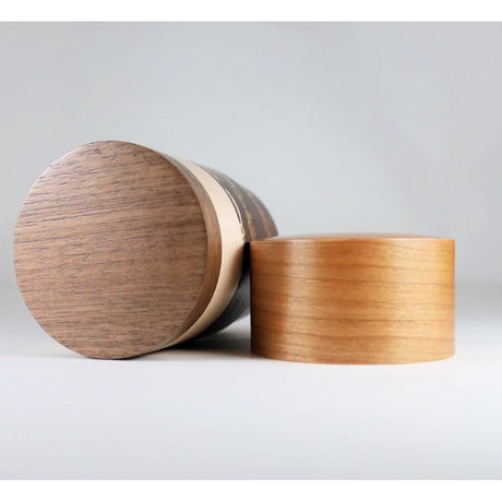 Fujiki Denshiro: Wazutsu Series Kabazaiku Tea Canisters, 4-color Sakura 輪筒4色 茶筒 さくら - Yunomi.life