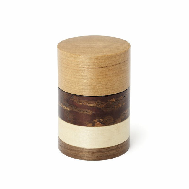 Fujiki Denshiro: Wazutsu Series Kabazaiku Tea Canisters, 4-color Sakura 輪筒4色 茶筒 さくら - Yunomi.life