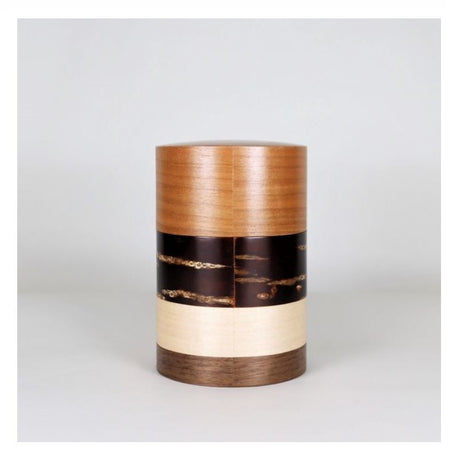 Fujiki Denshiro: Wazutsu Series Kabazaiku Tea Canisters, 4-color Sakura 輪筒4色 茶筒 さくら - Yunomi.life