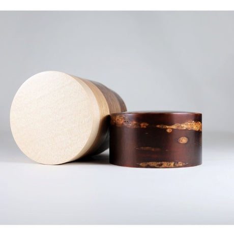 Fujiki Denshiro: Wazutsu Series Kabazaiku Tea Canisters, 4-color Sakura Bark 輪筒4色 茶筒 無地皮 - Yunomi.life