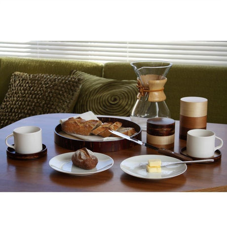 Fujiki Denshiro: Wazutsu Series Kabazaiku Tea Canisters, 4-color Sakura Bark 輪筒4色 茶筒 無地皮 - Yunomi.life