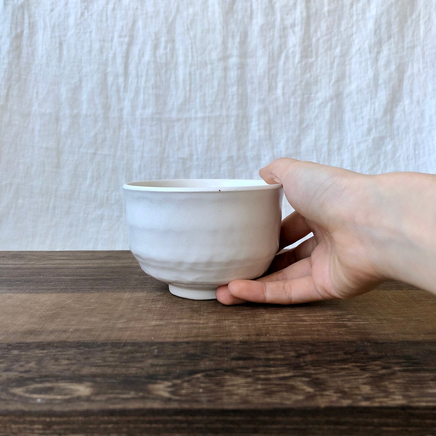 Kizoku Club: Valkoinen Bizen-yaki Mini Matcha Bowl