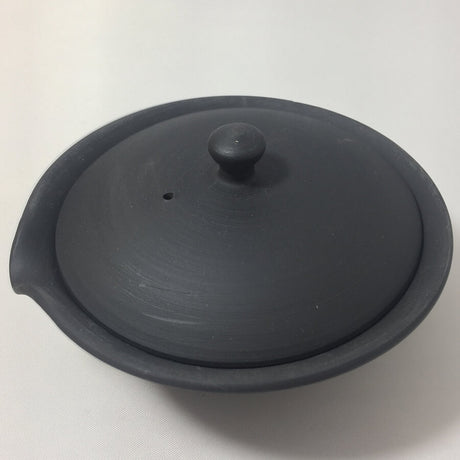 Isobe Ceramics mi182: Tokoname Shiboridashi Kyusu Black 60 ml - Yunomi.life