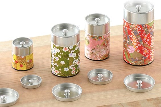 Okumura Seikan: Tin Presentation Lids for Storage Cannisters (40g / 175g sizes) - Yunomi.life