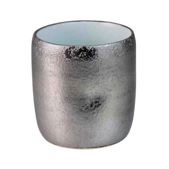 Touetsugama Aritayaki Dimple Rock Cup - Ibushi Silver - White いぶし銀内白マット えくぼロックカップ - Yunomi.life