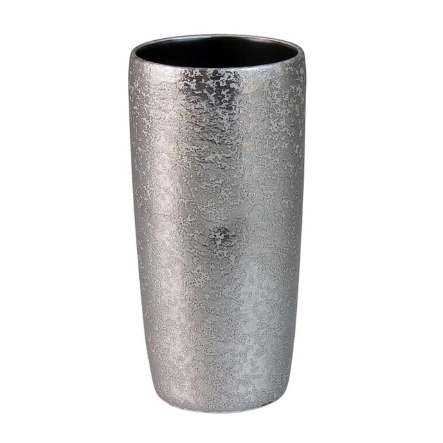 Touetsugama Aritayaki Dimple Rock Tumbler - Ibushi Silver - Black いぶし銀内ブラック えくぼロックビアカップ - Yunomi.life