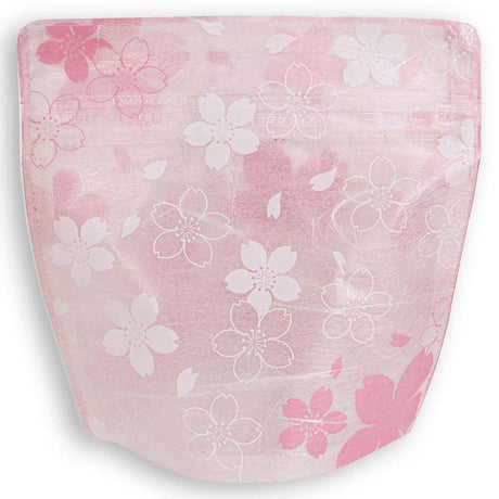 Yoshimura Pack 10185 Resealable Washi Paper Bag Pink Sakura 雲竜透明チャック付スタンド袋 桜 - Yunomi.life