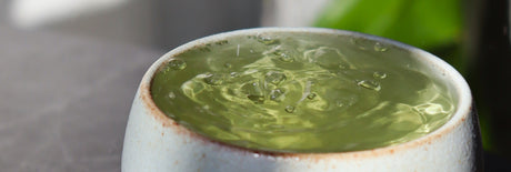a cup of green tea