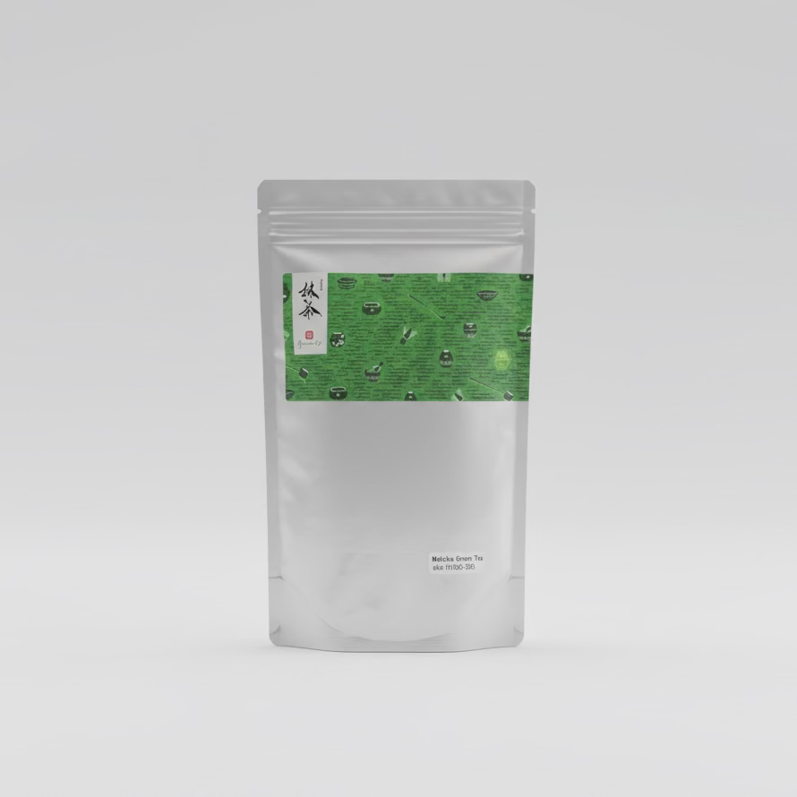 #0904.S1 Chakouan: Ureshino Kamairi Matcha Silver Bag by yunomi.life