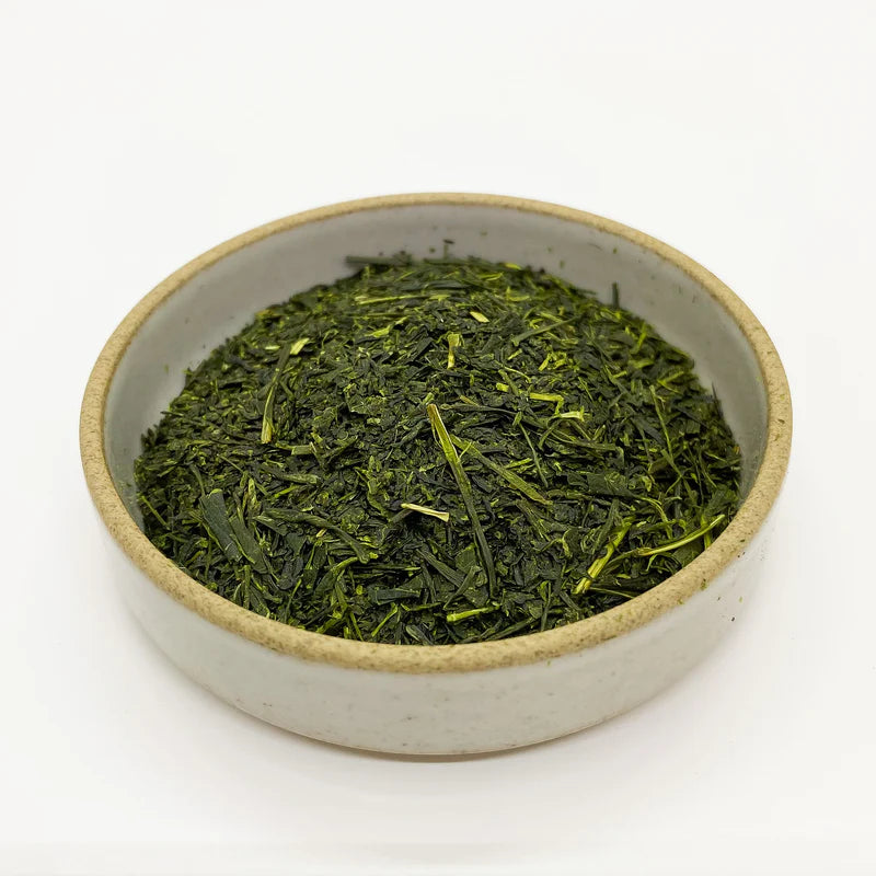 #1075.G1 Shirai Seicha: Premium Sencha "Hatsune" (Tsuyuhikari) leaves yunomi.life 
