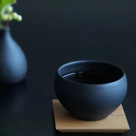 SALIU - Black Tokoname Yunomi Tea Cup -RYO-　湯呑み 凌