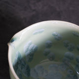 Kiwakoto Suikaen Green Matcha Pouring Bowl & Whisk Stand Set 片口抹茶碗と茶筅直しセット みどり
