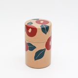 Korindo Echizen: Urushi Tea Canister Shiro-Tsubaki - 光琳堂 越前漆器: うるし茶筒「白椿」