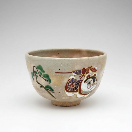 Nagomi: Kyo-yaki Matcha Bowl (京焼抹茶碗  Dog / 犬）