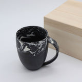 Shinro Yamamoto: Marble Porcelain Mug Cup (Black) yunomi.life
