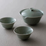 WDH - Hasamiyaki Porcelain Blue Houhin Tea Set (Pot + 2 Cups)